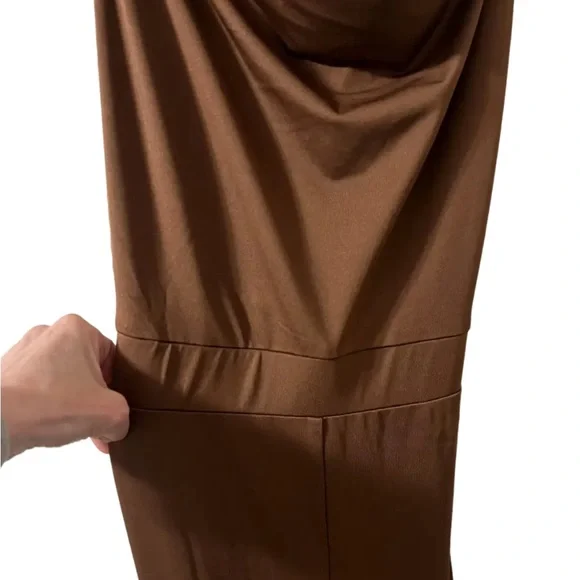 Princess Polly Karla Brown Jumpsuit Size 6 - Picture 6 of 10